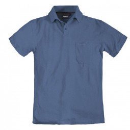 Polo YANN uni bleu ardoise grande taille by Allsize