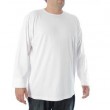 Tee-shirt uni blanc grande taille homme manches longues by Allsize