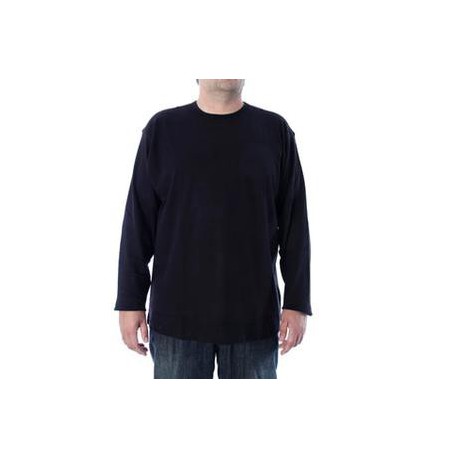 Tee-shirt uni noir grande taille homme manches longues by Allsize