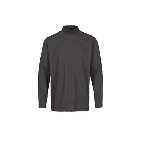 Sous Pull col cheminée JULIEN gris anthracite Grande taille Homme by Breidhof