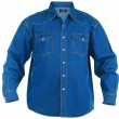 Chemise WESTERN denim bleu grande taille homme by Duke