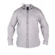 Chemise ABSOLUTE blanche fines rayures grises manches longues by Duke