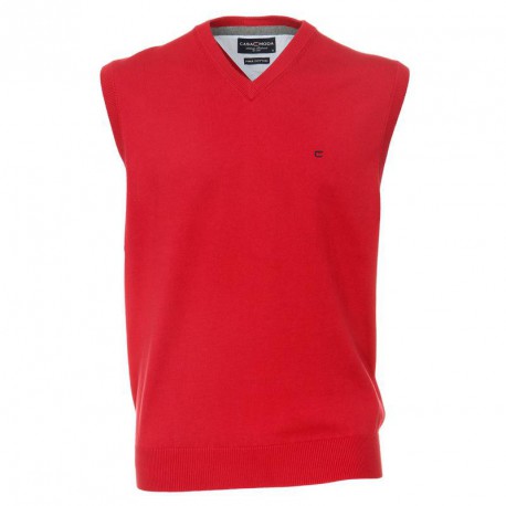 Débardeur ANDREA rouge grande taille homme en jersey by Casa Moda