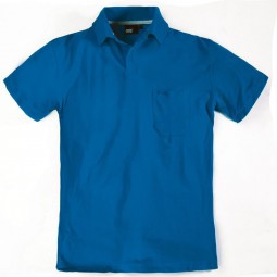 Polo YANN uni bleu cobalt grande taille by Allsize