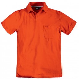 Polo YANN uni orange grande taille homme by Allsize