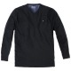 Pull GREYES Noir grande taille homme en jersey by Allsize