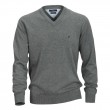 Pull MATTEO gris grande taille homme en jersey by Casa Moda