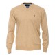 Pull MATTEO noisette grande taille homme en jersey by Casa Moda