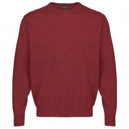 Pull AYMERIC rouge grenat grande taille homme laine mérinos et acrylique by Breidhof