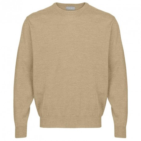 Pull AYMERIC grège grande taille homme laine mérinos et acrylique by Breidhof