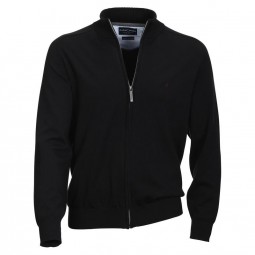 Gilet zippé LUCAS noir grande taille homme by Casa Moda