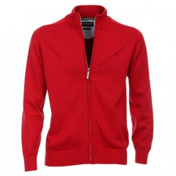 Gilet zippé LUCAS rouge grande taille homme by Casa Moda