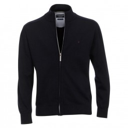Gilet zippé LUCAS marine grande taille homme by Casa Moda