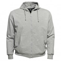 Veste zippée à capuche BASTIAN gris grande taille homme by Ahorn