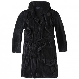 Peignoir de bain  CYRIL noir grande taille homme by Allsize