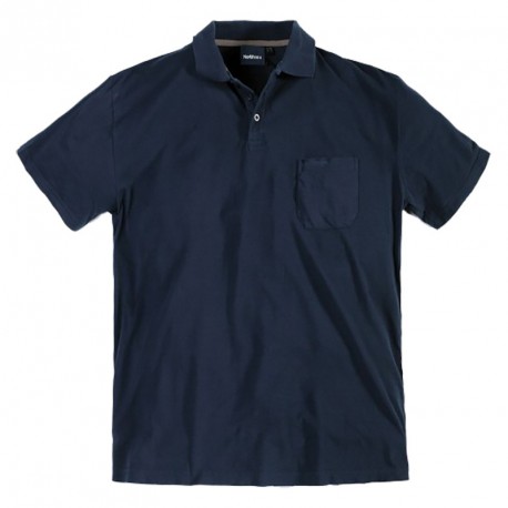 Polo YANN uni marine grande taille by Allsize