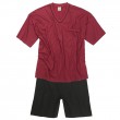 Ensemble Pyjashort GUSTAV bordeaux noir grande taille homme by Adamo