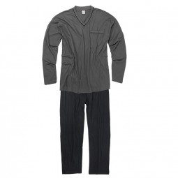 Ensemble Pyjama GUSTAV anthracite noir grande taille homme by Adamo
