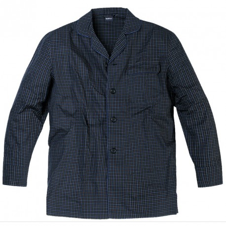 Ensemble Pyjama CHARLES bleu nuit à carreaux grande taille homme by Allsize