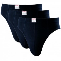 Lot de trois slips coton IAN uni noir grande taille homme by Adamo