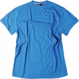 Tee-shirt uni bleu cobalt coton grande taille homme de marque Allsize