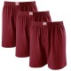 Lot trois caleçons coton JAMES uni rouge grande taille homme by Adamo