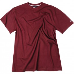 Tee-shirt uni bordeaux coton grande taille homme de marque Allsize