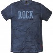 Tee-shirt ROCK bleu denim grande taille homme by Allsize