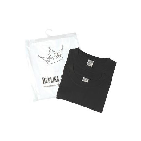 Pack 2 Tee-shirts noir coton grande taille homme by Allsize