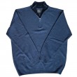 Pull laine MARC bleu denim grande taille homme by Kitaro