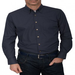 Chemise LIAM marine grande taille homme by GCM