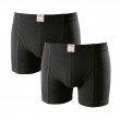Lot 2 Boxers JACK uni noir grande taille homme by ADAMO